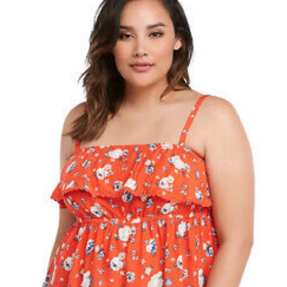 Torrid boho coral top